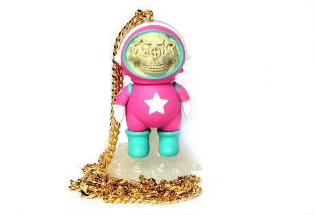 Dum English Pink Star Skull Astronaut 10 inch Figure