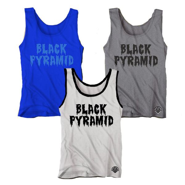 Black Pyramid Tank Tops (Grey, White & Blue)