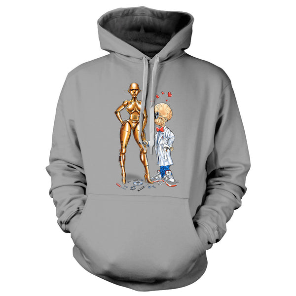 Lady Robot Grey Hoodie